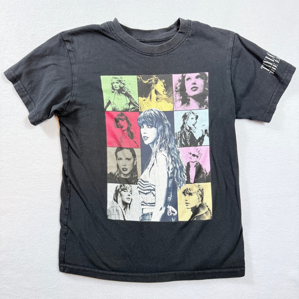 Taylor Swift The Eras Tour T-Shirt Kids Youth Small Black Official Concert Tee